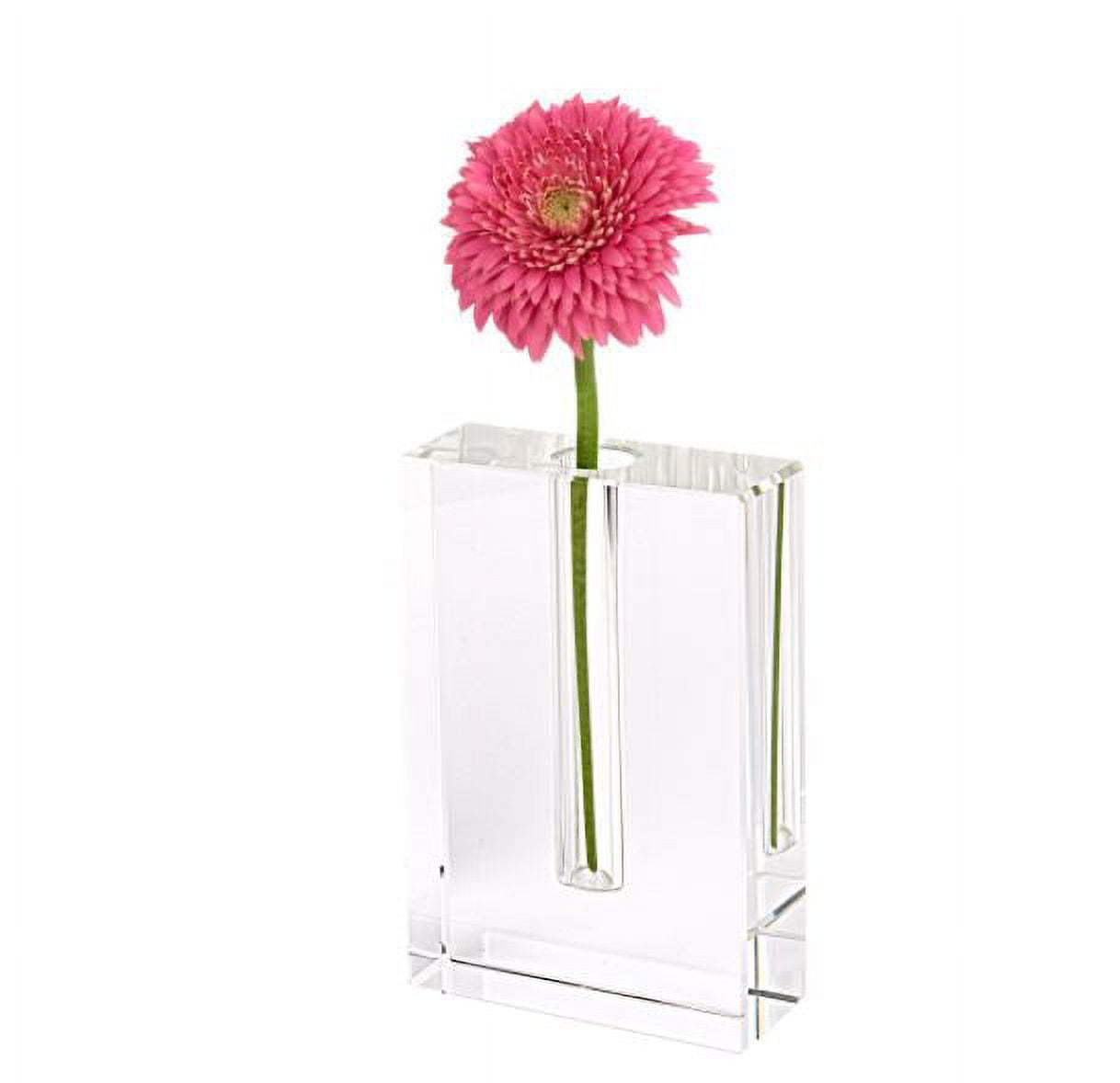 Rita Handcrafted Rectangle 6" Optical Crystal Bud Vase