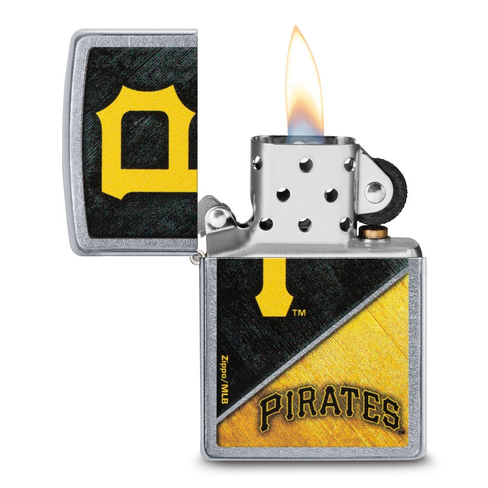 Zippo Street Chrome Pittsburgh Pirates Color Image MLB Lighter