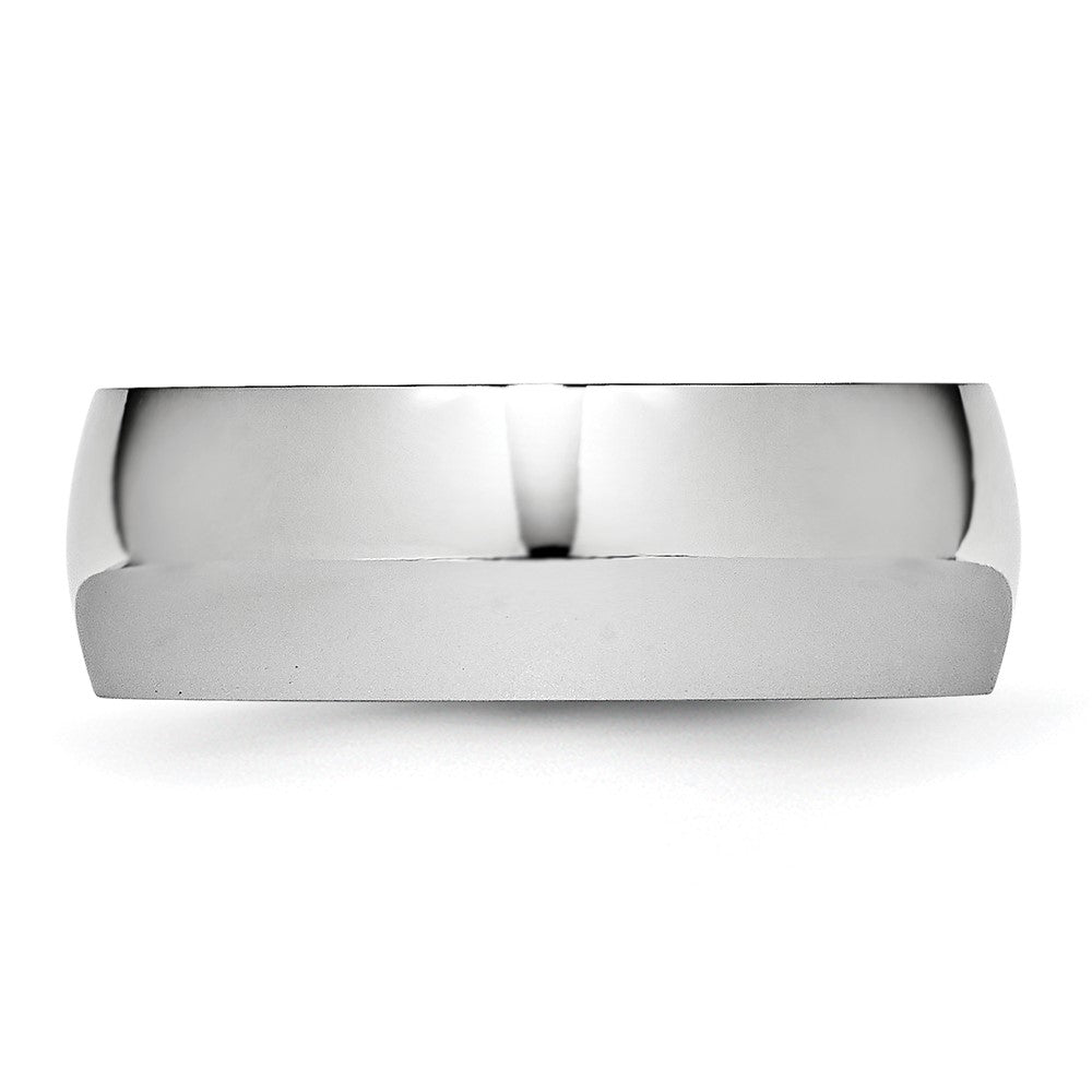 Cobalt Polished 8mm Half Round Band Size - 7.5