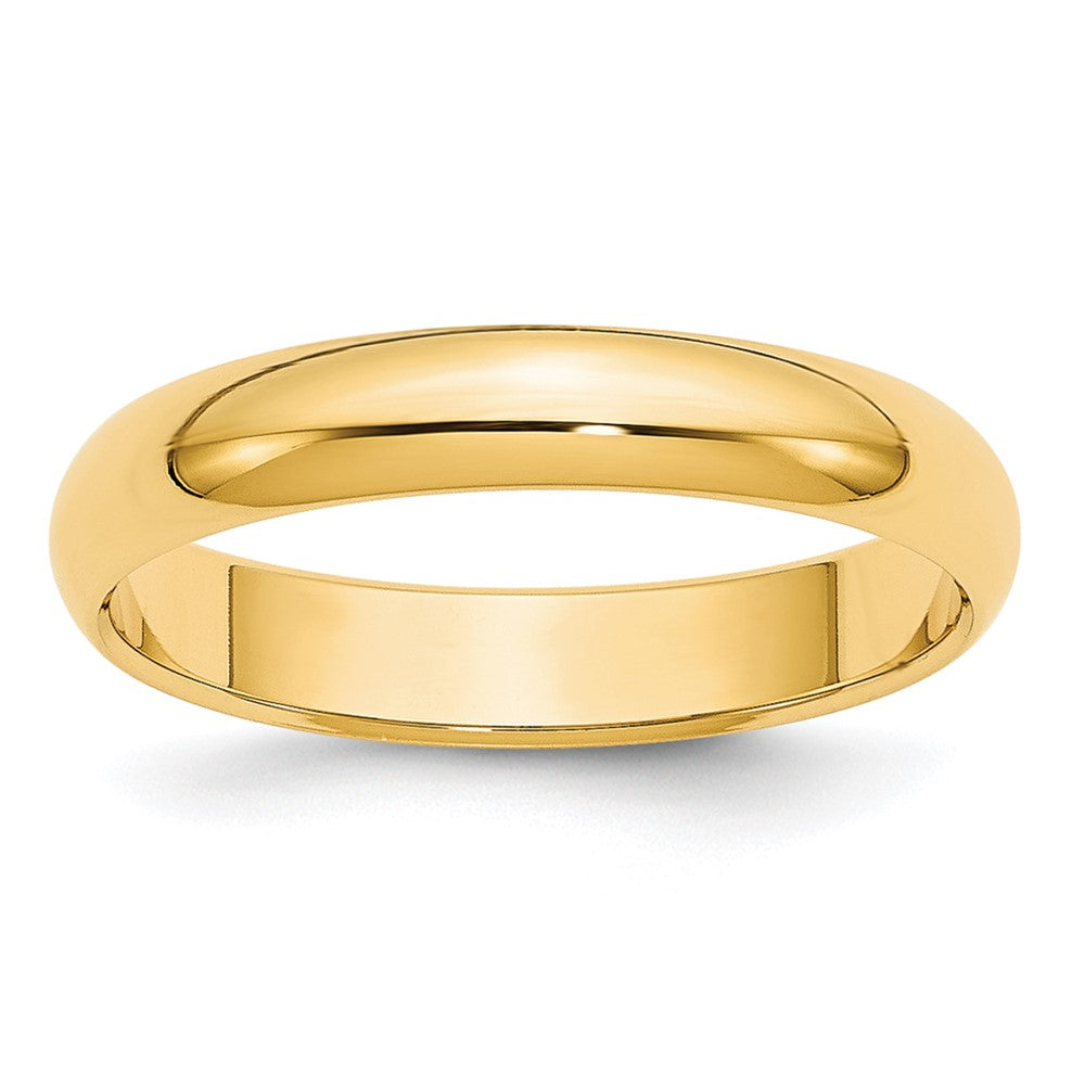 10k Yellow Gold 4mm Half Round Wedding Band Size 11.5