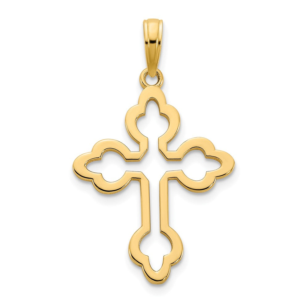 14k Yellow Gold Cross Charm