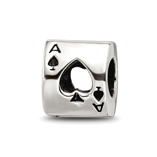 Sterling Silver Reflections Ace Card Bead