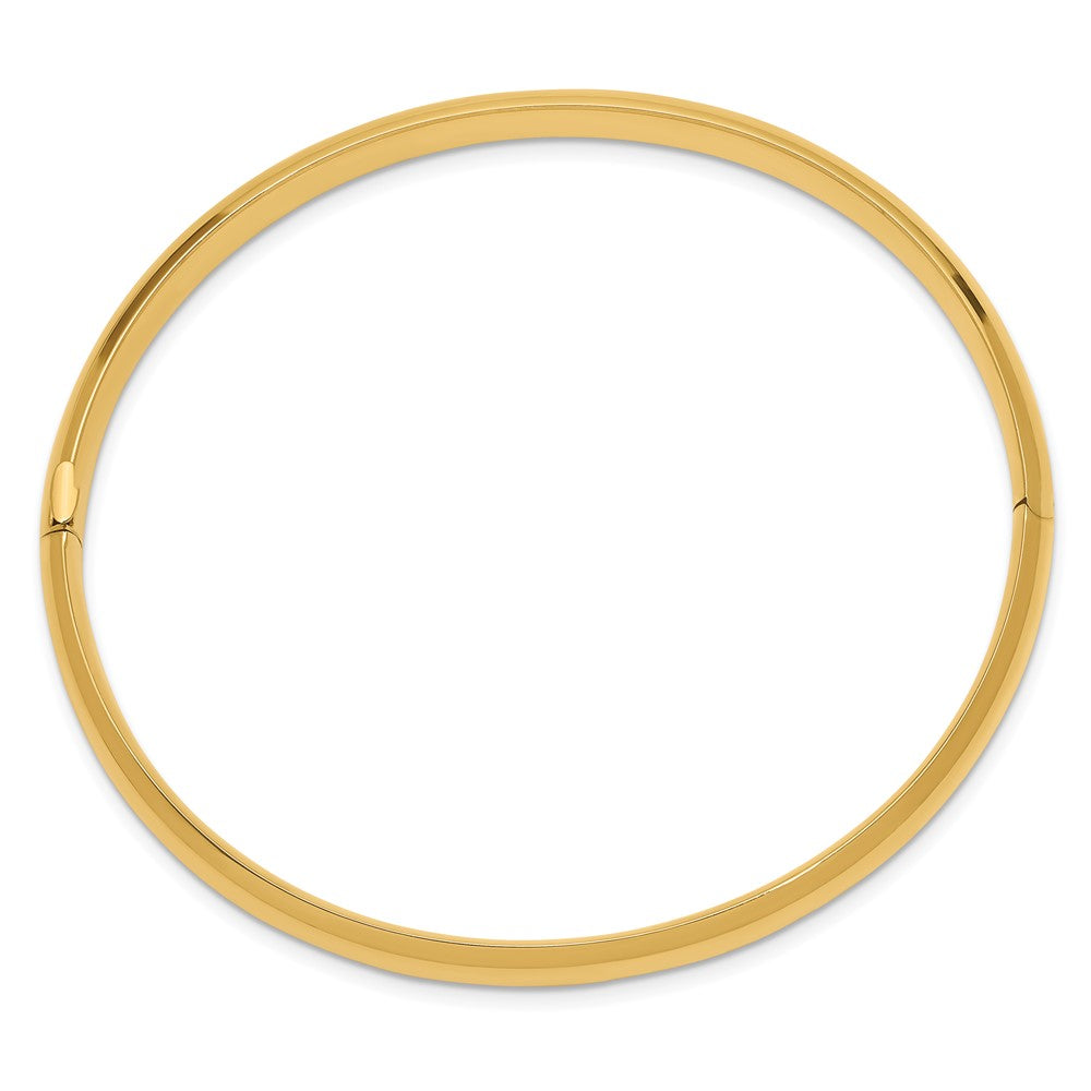 10k 4/16 Oversize High Polished Hinged Bangle Bracelet
