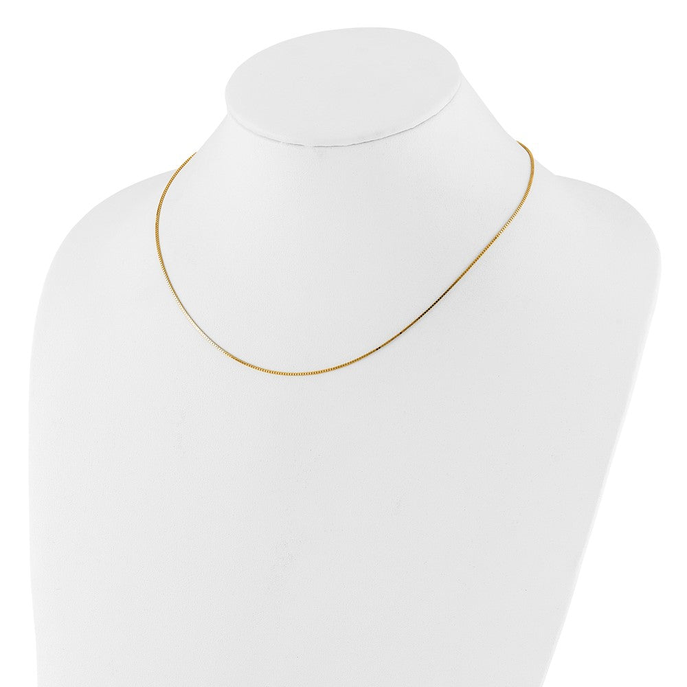 14K .95mm Box 1in+1in Adjustable Chain