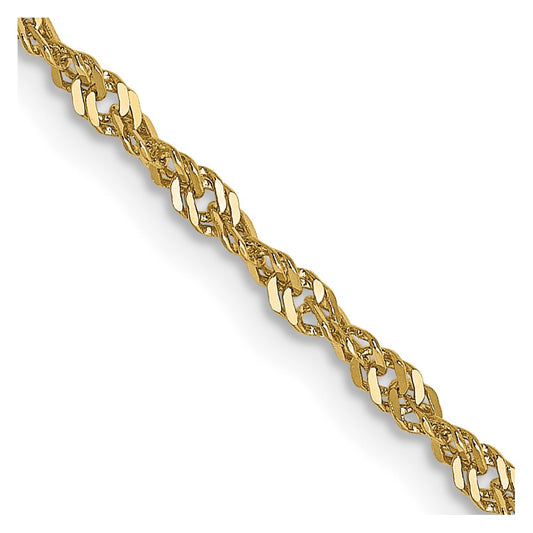 10K 1.7 mm Singapore Chain