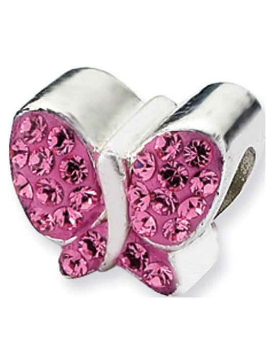 Reflection Beads Sterling Silver Reflections Pink Preciosa Crystal Butterfly Bead