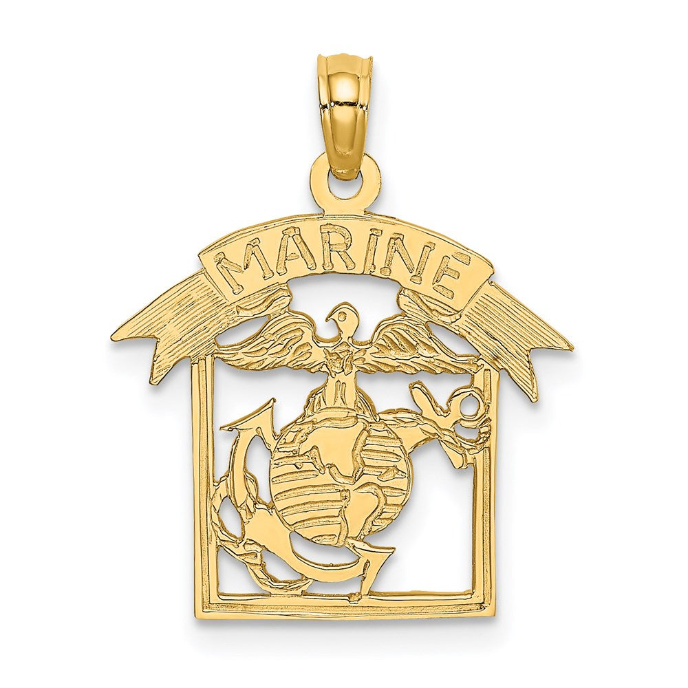 14K Framed MARINE Charm