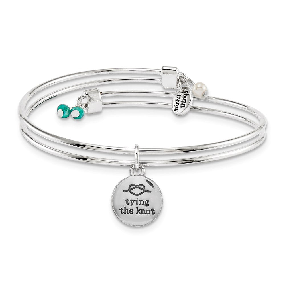 Silver-tone Trinky Things Green Mother of Bride Bracelet/Card