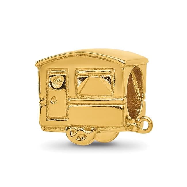 Sterling Silver Reflections Gold-plated Camper Bead