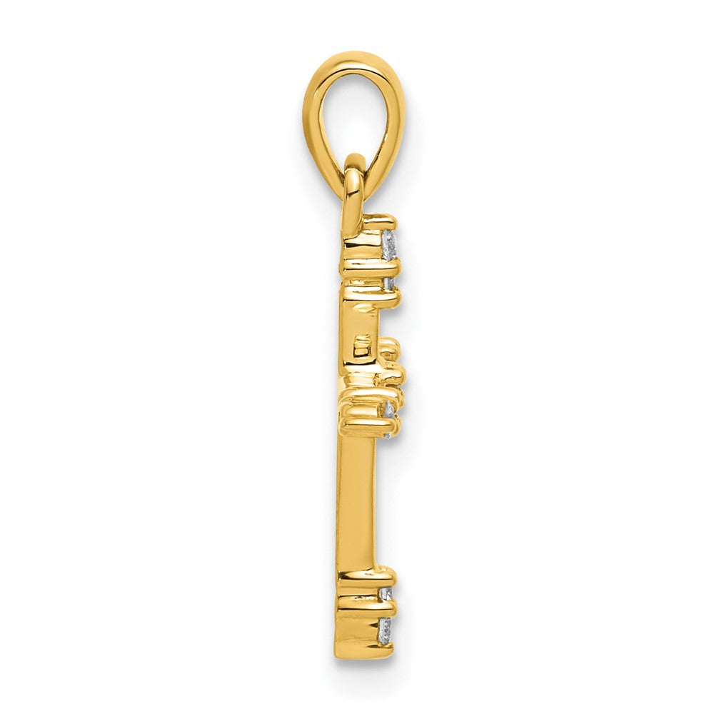 10ky Diamond Cross Pendant