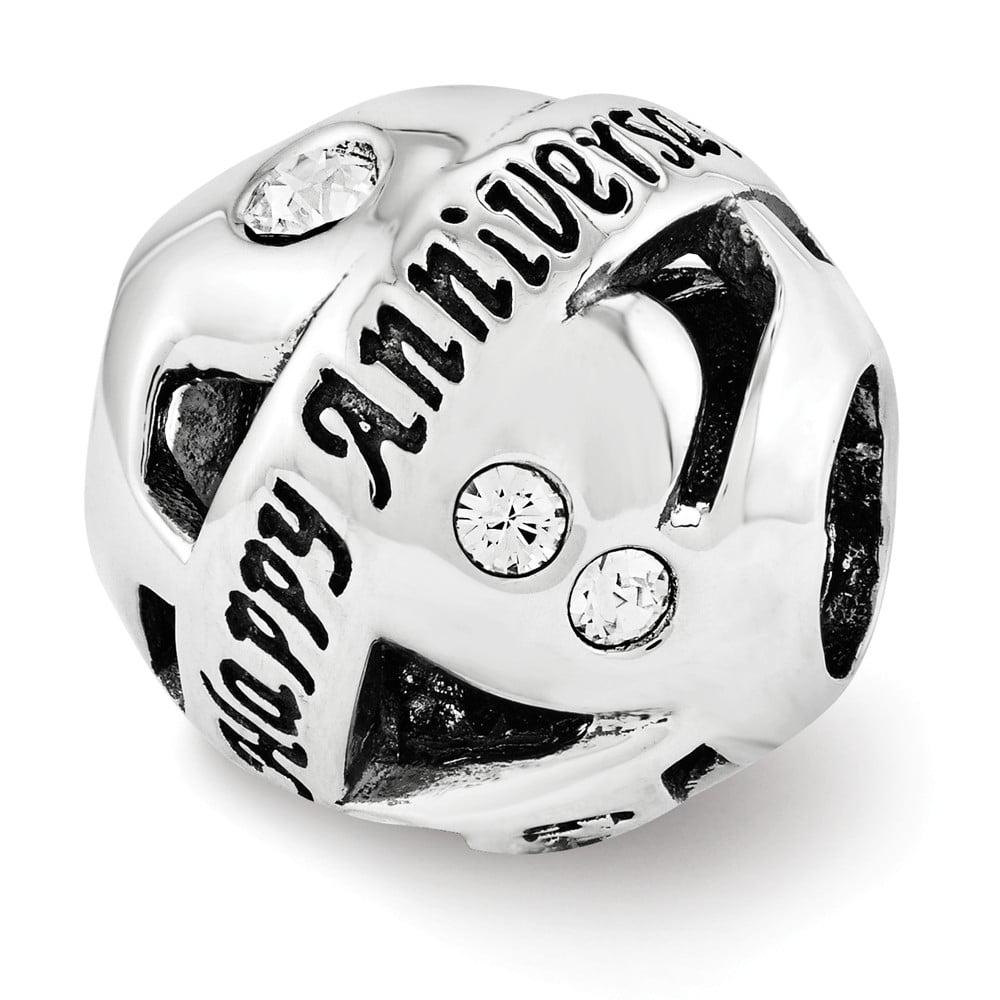 Sterling Silver Reflections Crystals Anniversary Bead