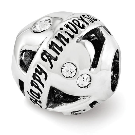 Sterling Silver Reflections Crystals Anniversary Bead