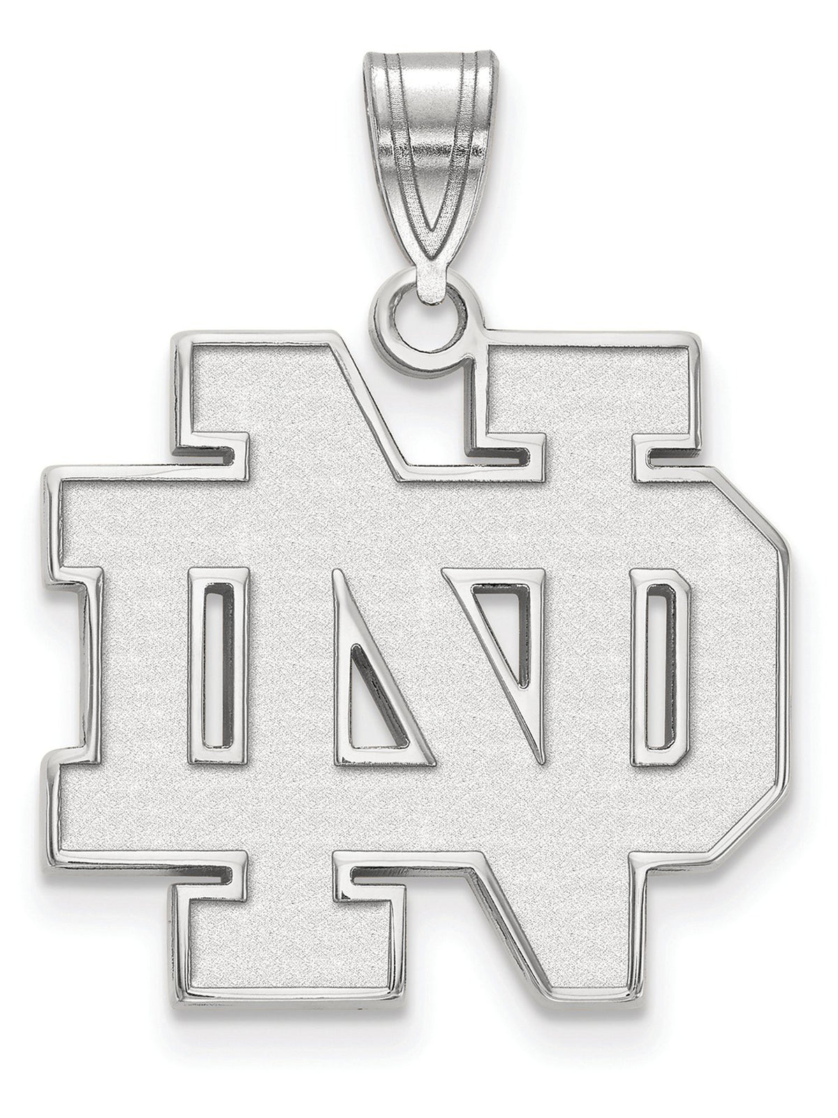 Logoart Sterling Silver University Of Notre Dame Large Pendant Female Adult