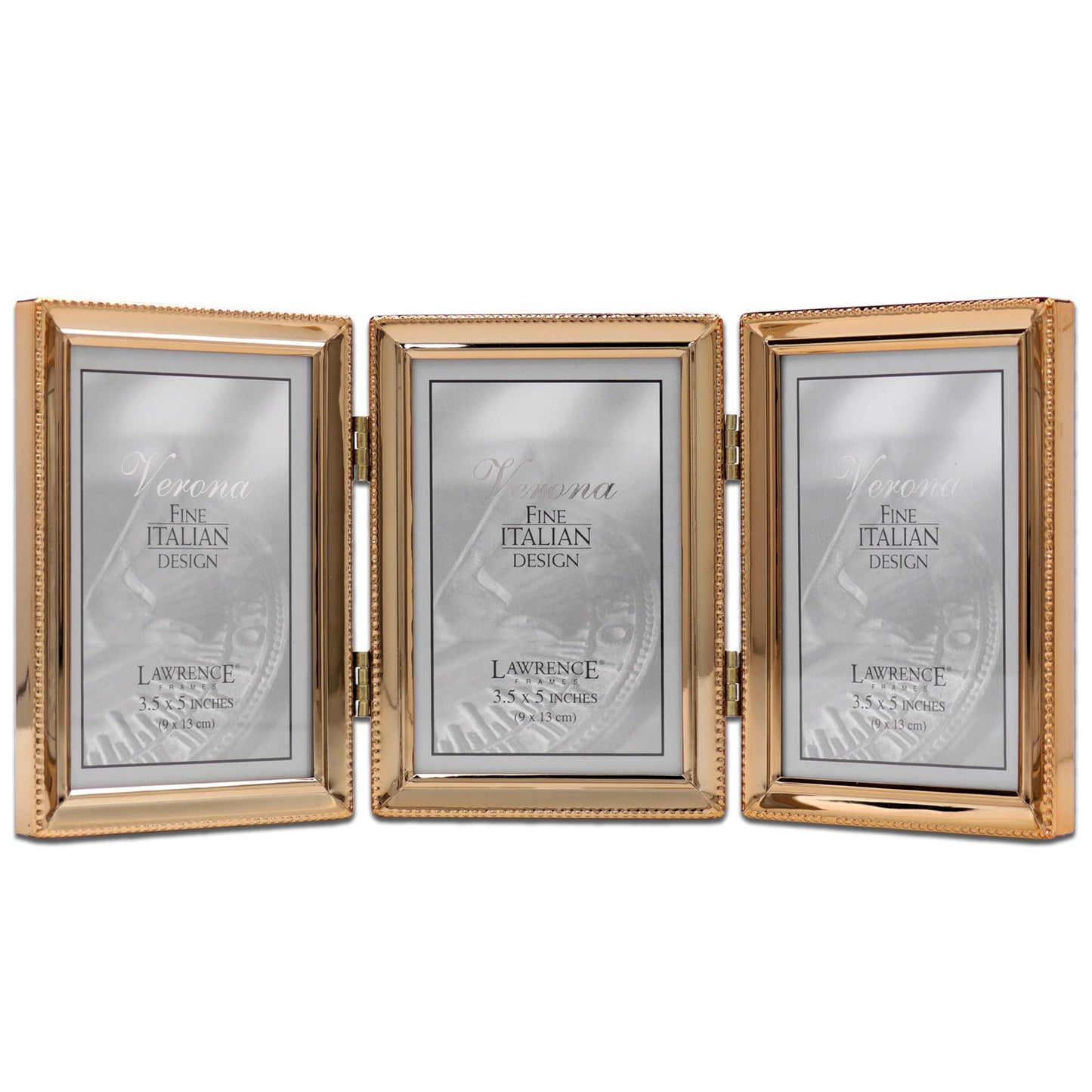 Lawrence Frames 5.12" x 11.1" Metal Picture Frame, Gold