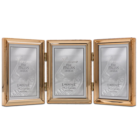 Lawrence Frames 5.12" x 11.1" Metal Picture Frame, Gold