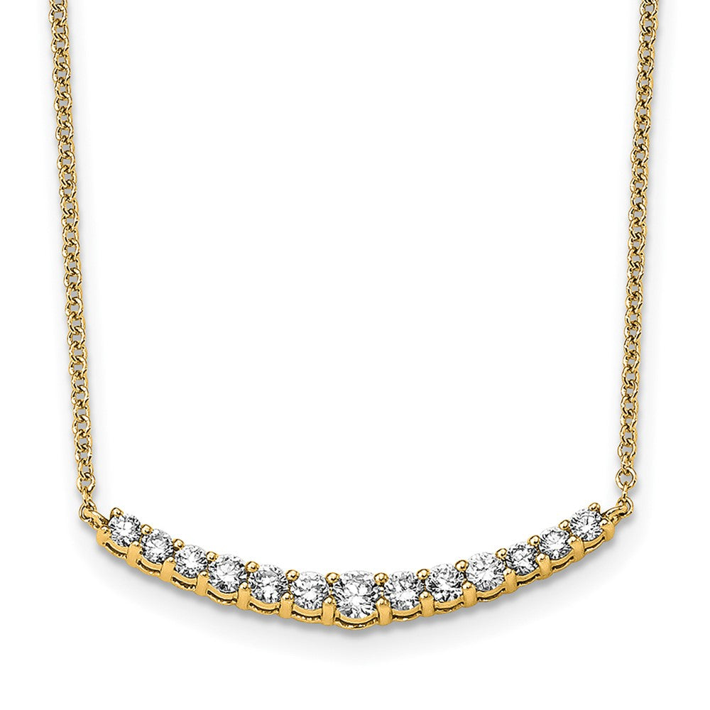 True Origin 14k 1/2 carat Lab Grown Diamond VS DEF 18 inch Fashion Bar Necklace