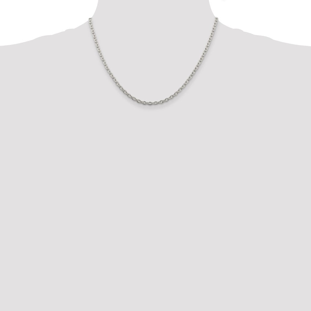 Sterling Silver 3.5mm Cable Chain 18 Inches