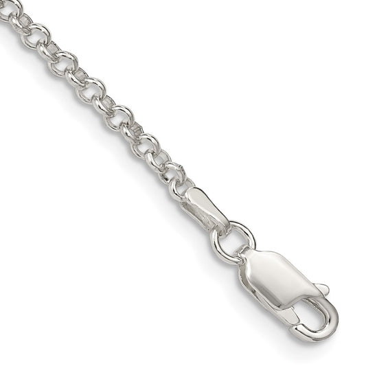 Sterling Silver 2.8mm Rolo Chain 8 inches