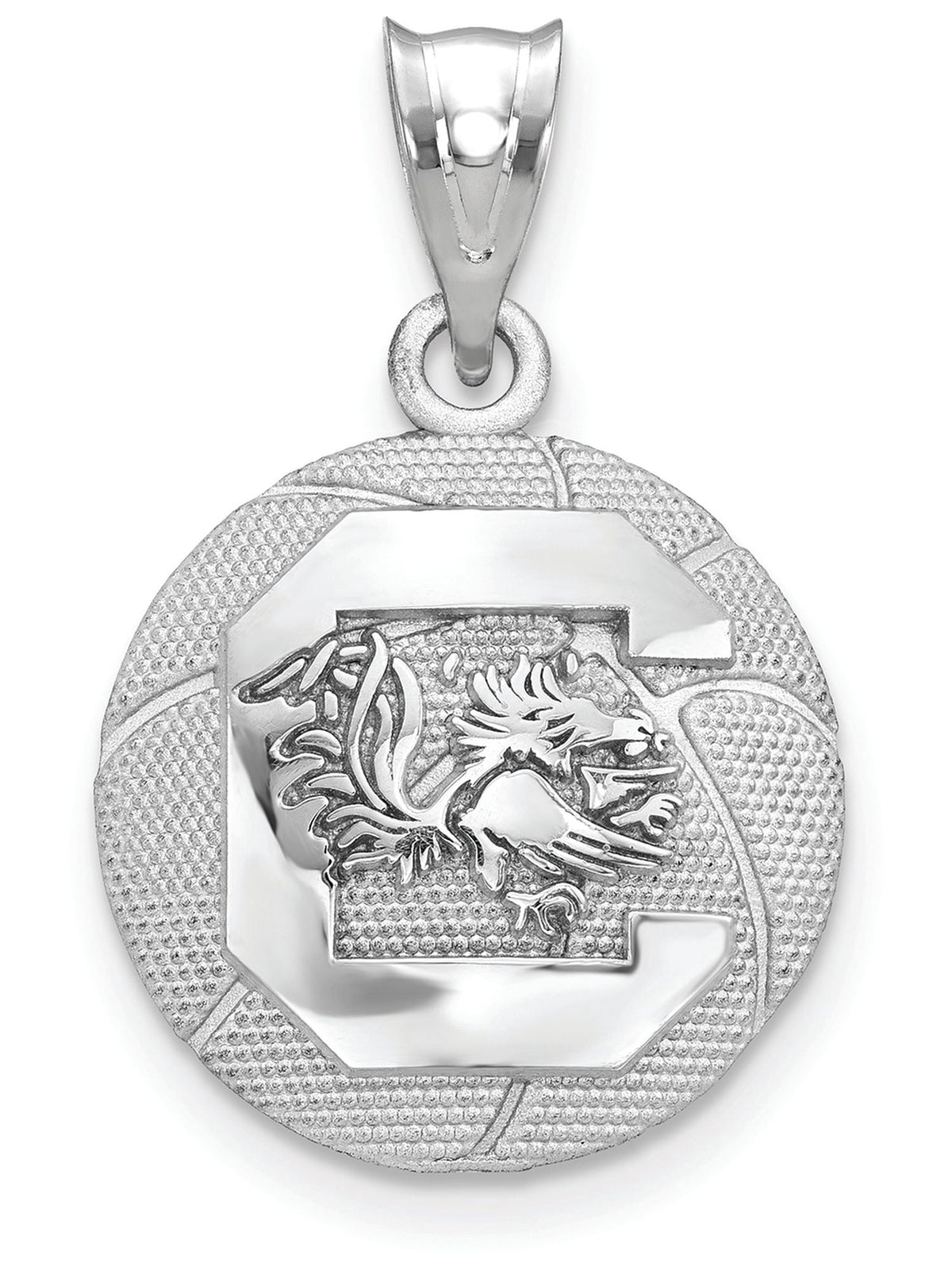 Logoart Sterling Silver the University Of South Carolina Basketball Pendant Female Adult