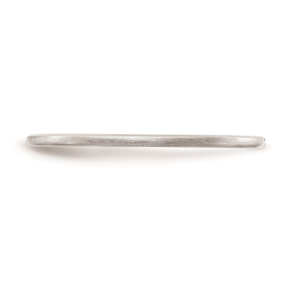 10K White Gold 1.2mm Half Round Satin Stackable Band Size 9.5