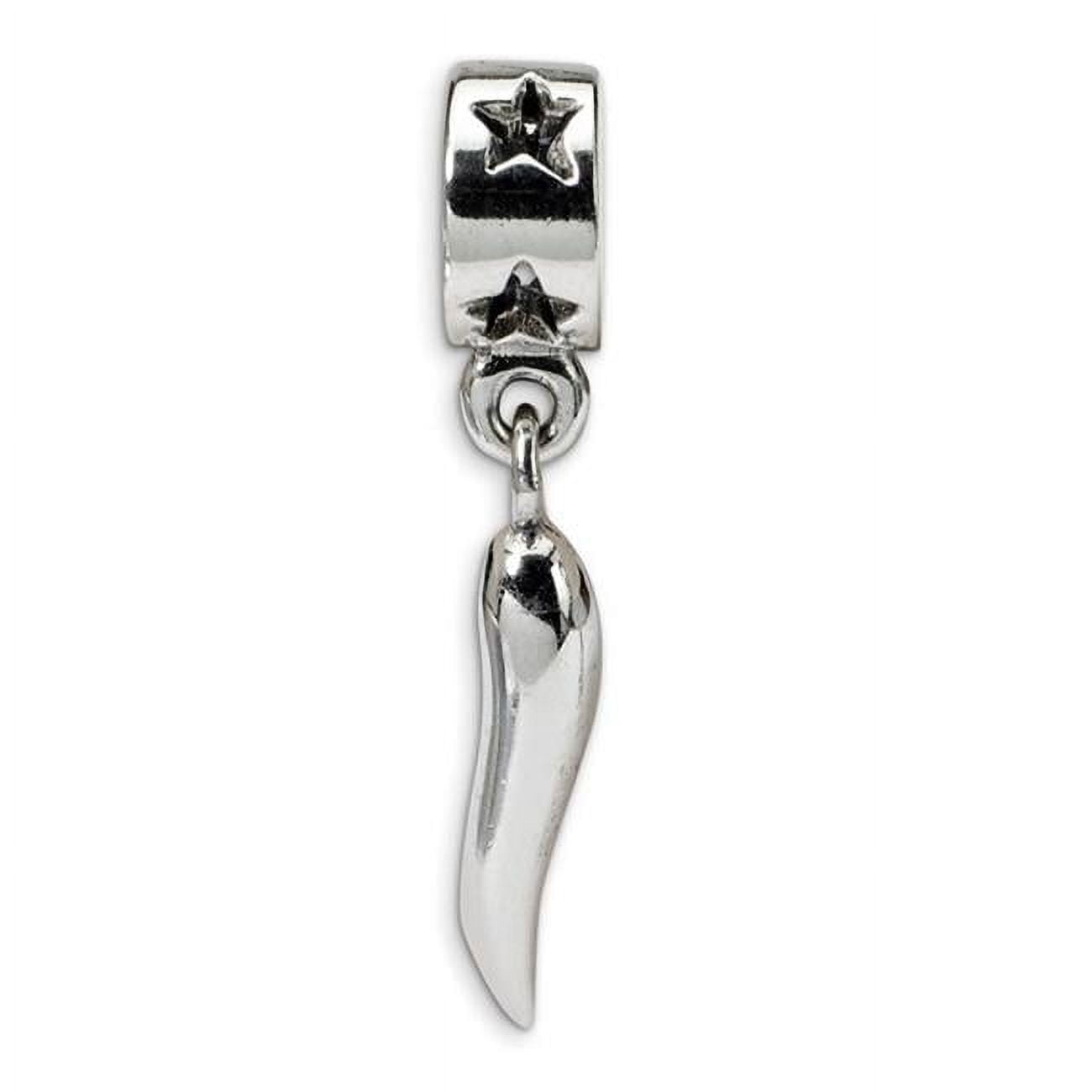 Sterling Silver Reflections Italian Horn Dangle Bead
