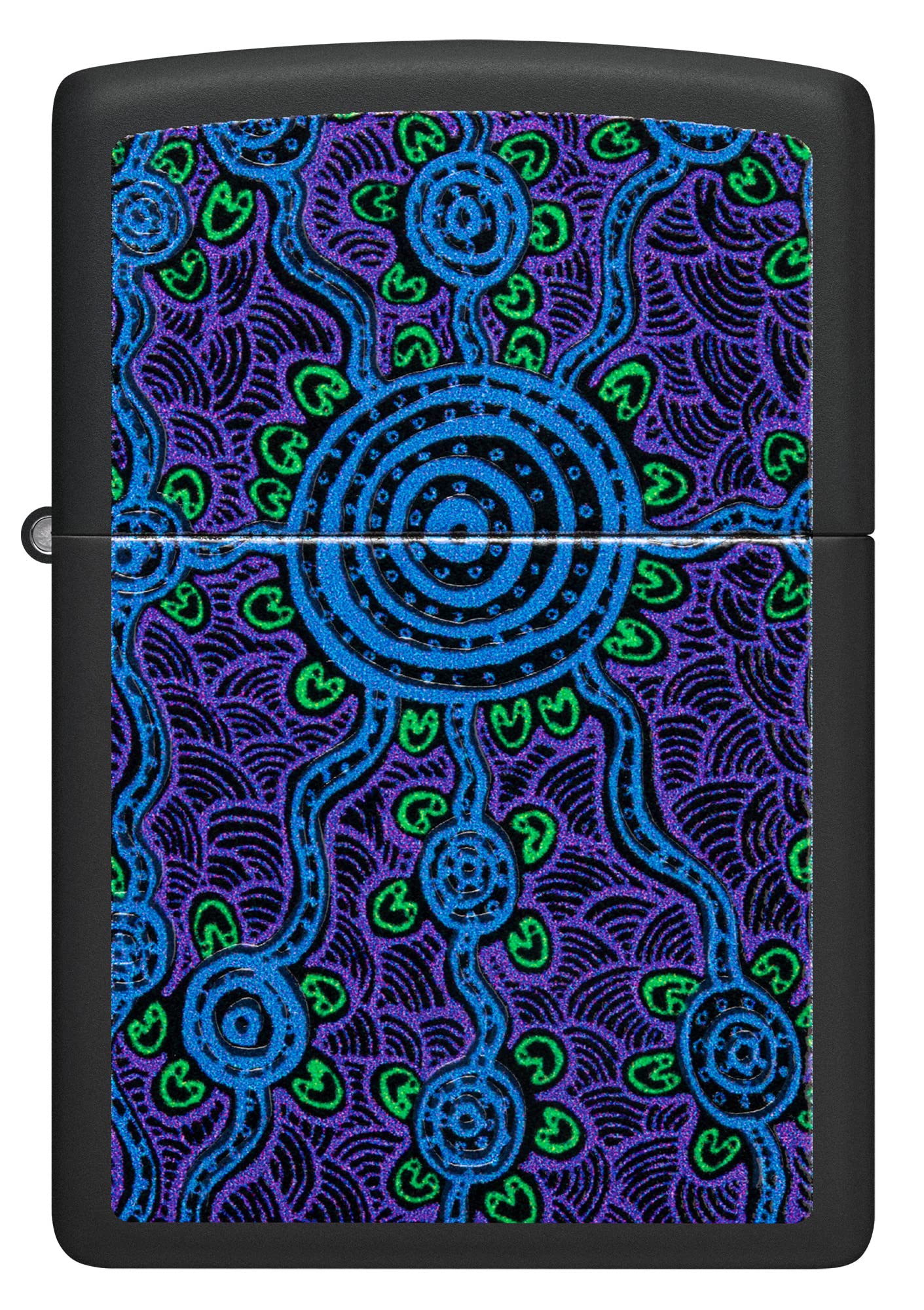 Zippo John Smith Gumbula Black Light Design Black Matte Pocket Lighter