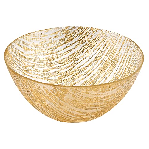 Badash Handcrafted Lead-free Crystal Secret Treasure Gold Line Bowl QGM23778