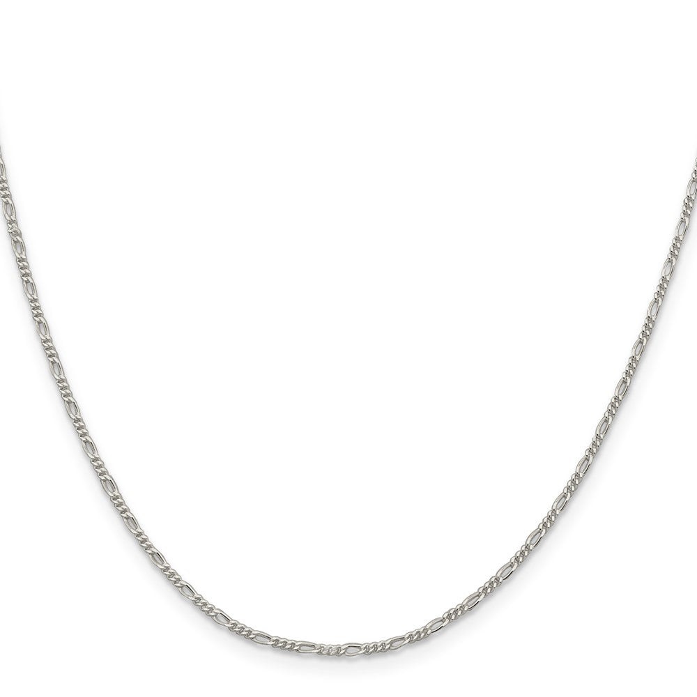 Sterling Silver 1.4mm Figaro Chain 18 Inches