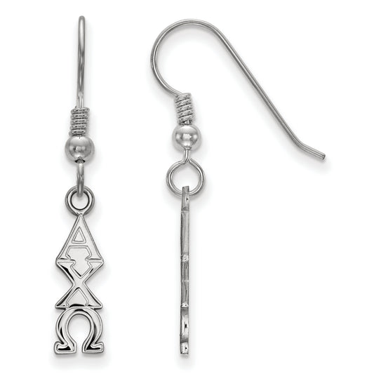 Sterling Silver Official Licensed Greek Sororities Alpha Chi Omega (???) Small Dangle Earrings
