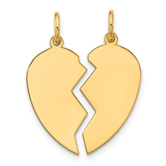 10K 2 piece Small Heart Charm