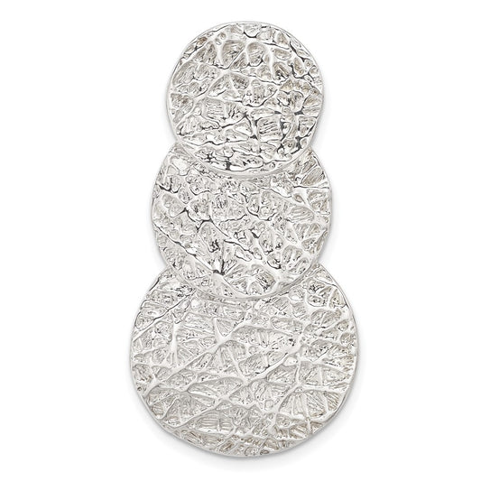 Sterling Silver Textured Circles Slide
