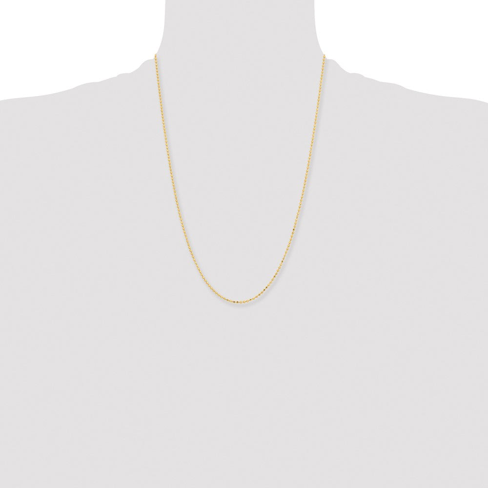 Yellow Rhodium over Brass 2.00mm Plated Ball Chain