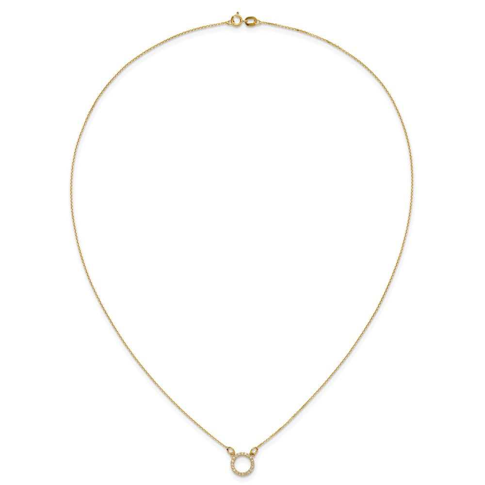 10k Diamond Open Circle Necklace