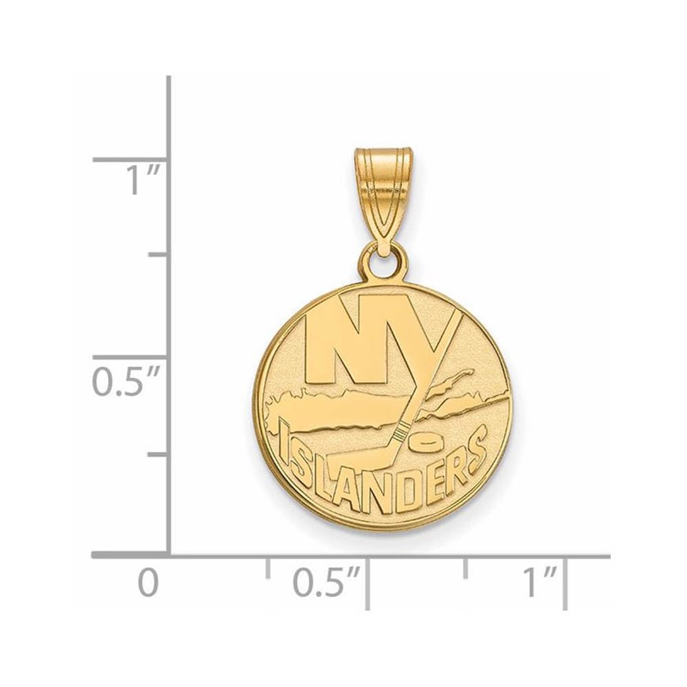 14K Yellow Gold NHL LogoArt New York Islanders Medium Pendant
