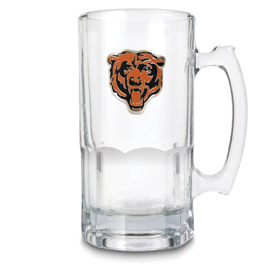 NFL Chicago Bears Glass 32 ounce Macho Mug with Emblem