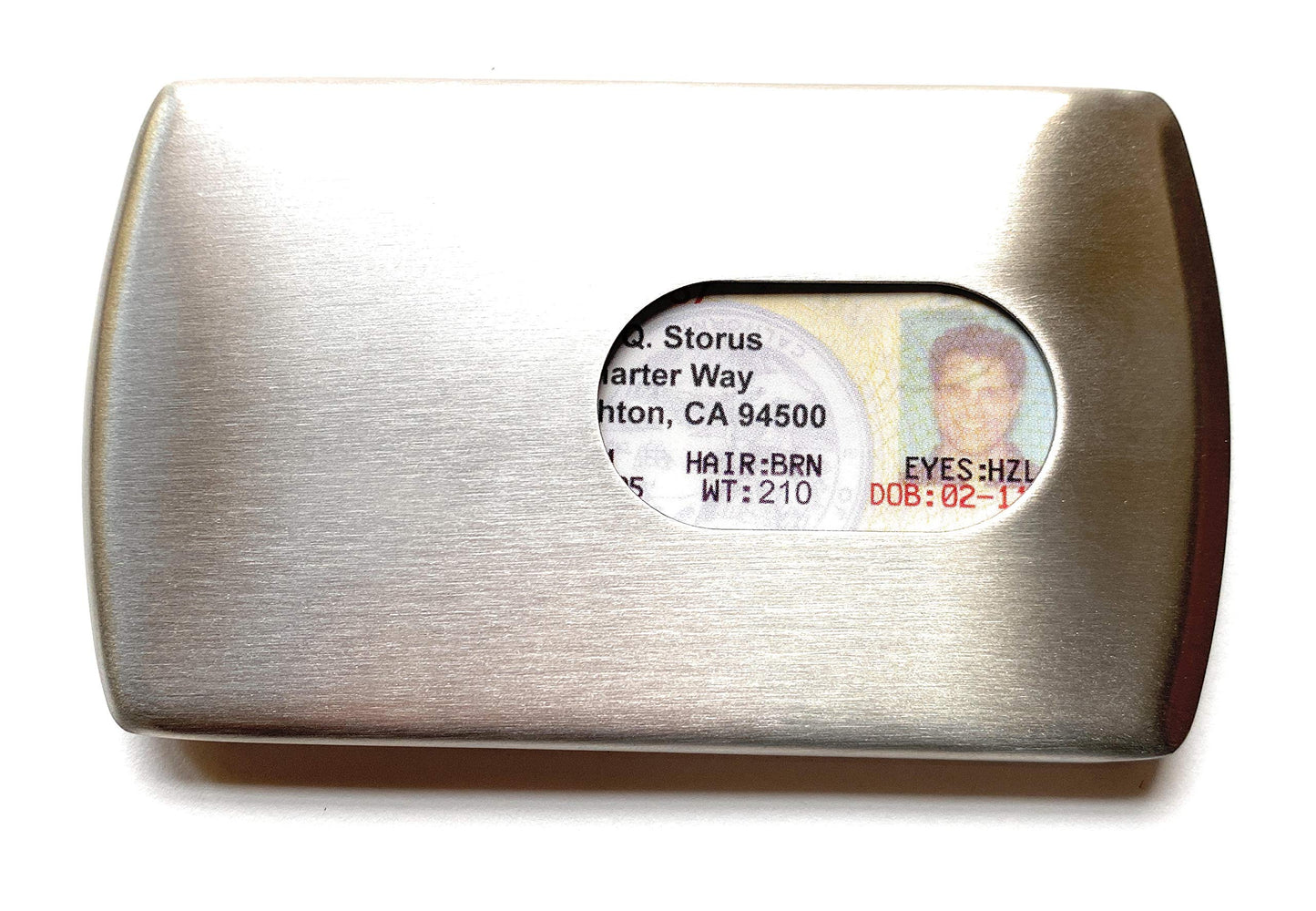 Brushed Stainless Steel Smart Card Case QGM5961