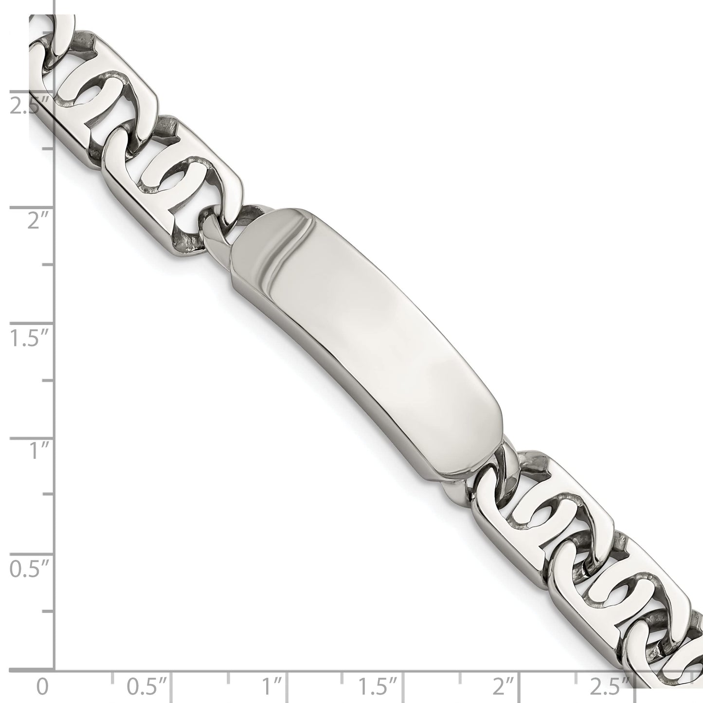 Stainless Steel Polished 8.75in ID Bracelet 8.5 inches