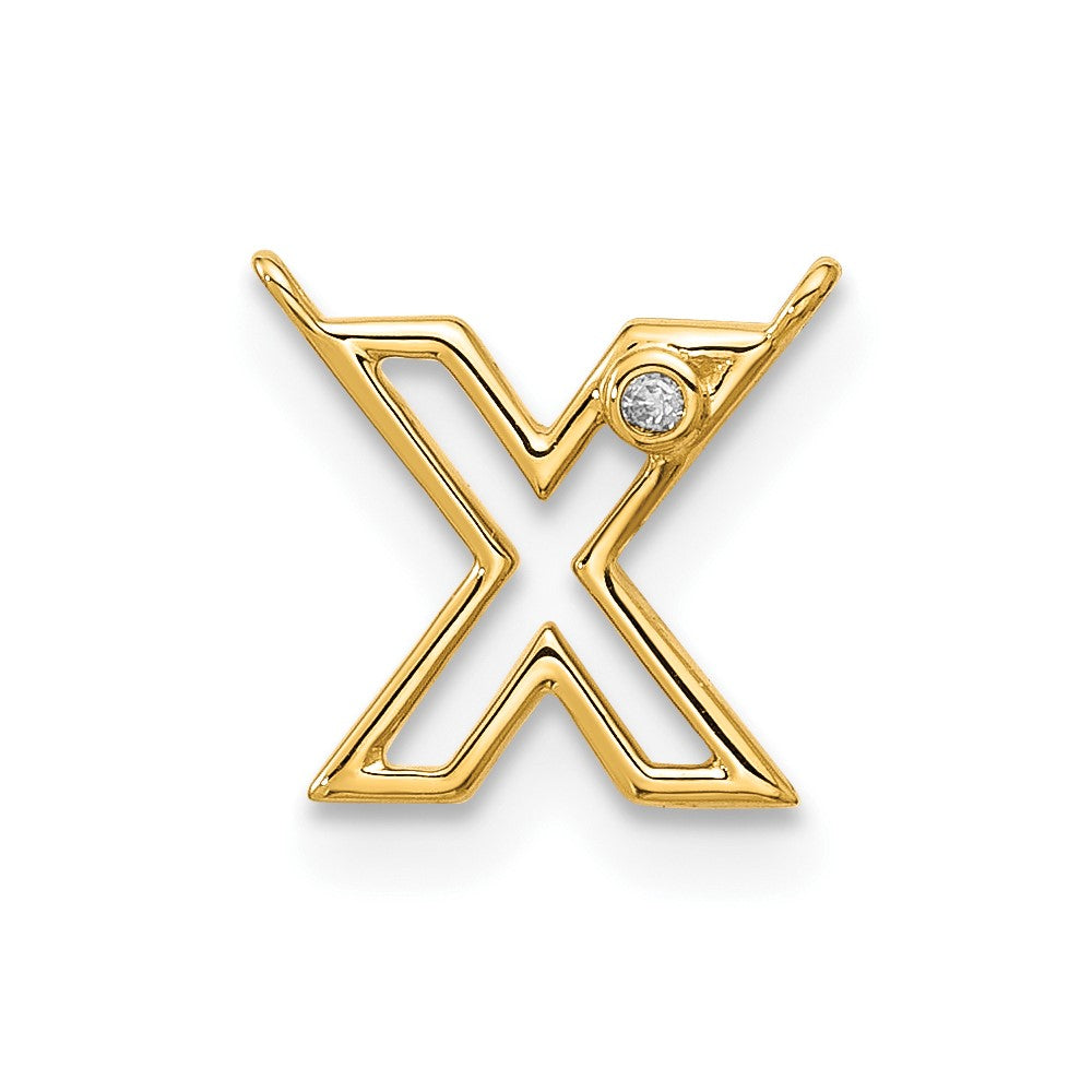 Stella & Dot 10ky Diamond Initial X Charm Element