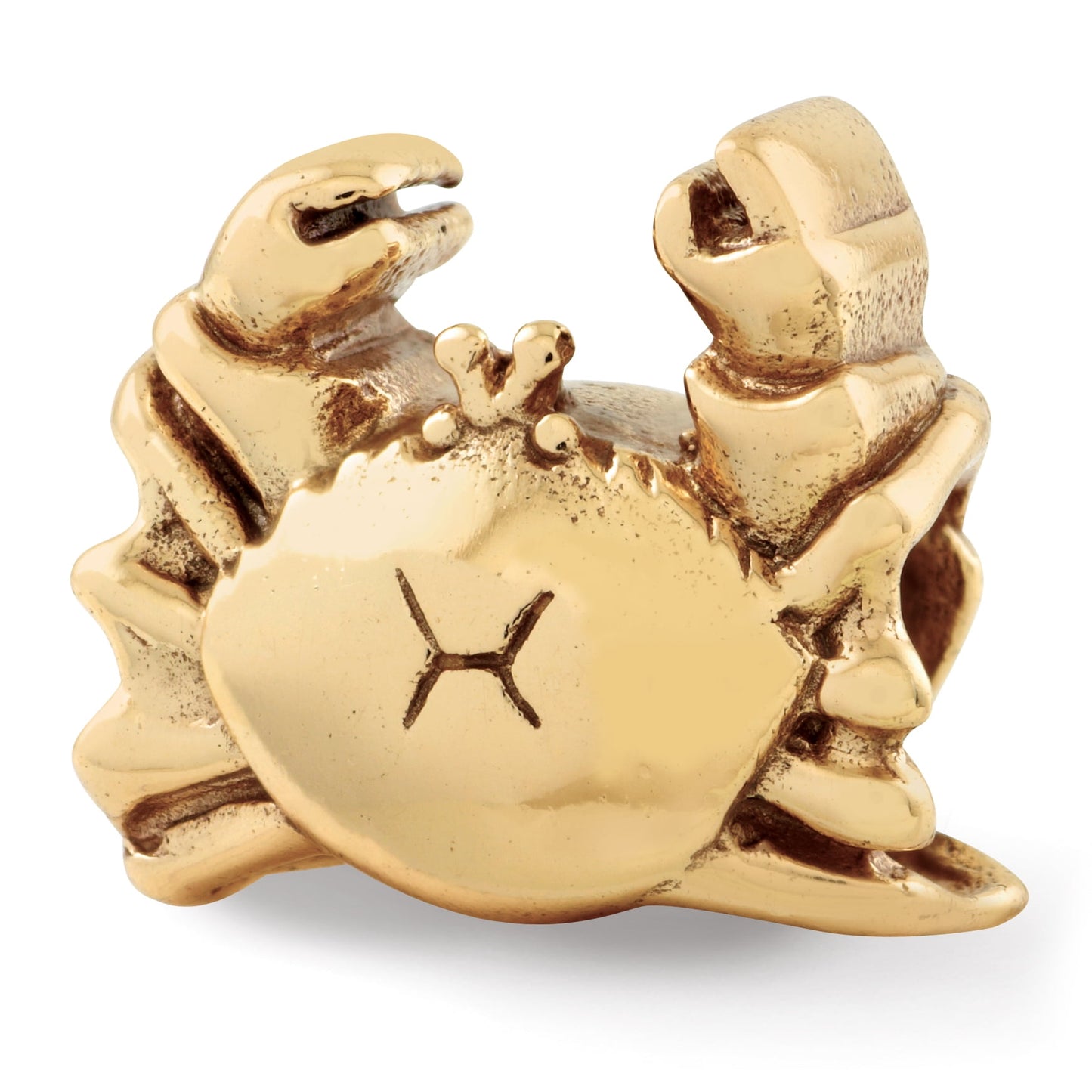 Sterling Silver Gold-plated Reflections Crab Bead