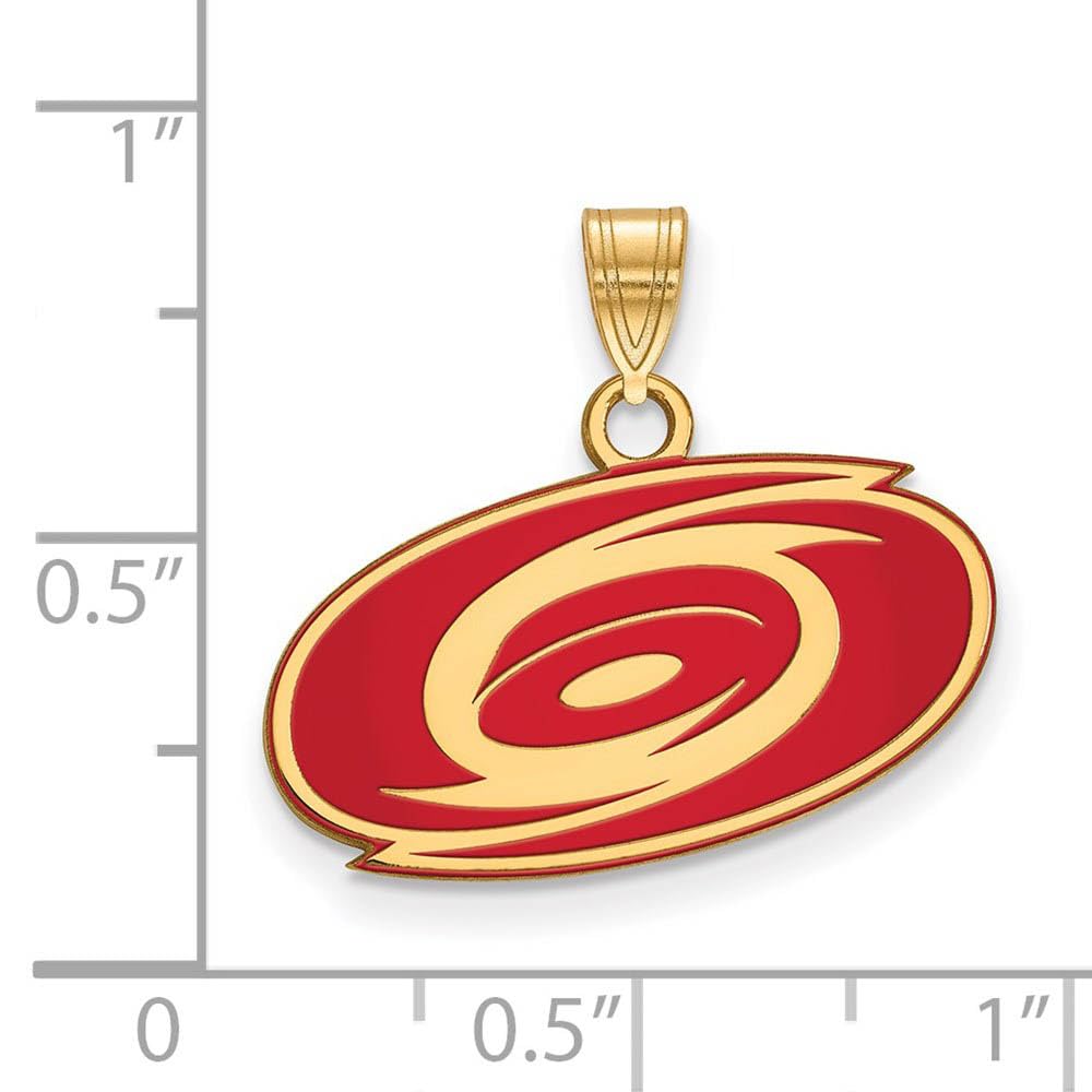 Women's Carolina Hurricanes Gold Plated Small Enamel Pendant