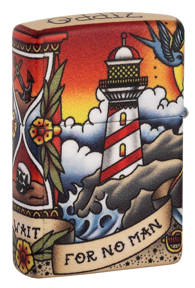Zippo 540 Color Nautical Tattoo Design Pocket Lighter