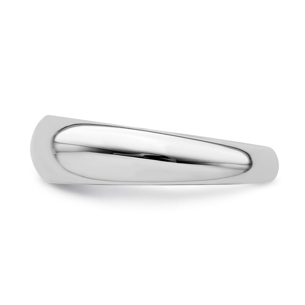 Sterling Silver high polished dome ring-rhodium