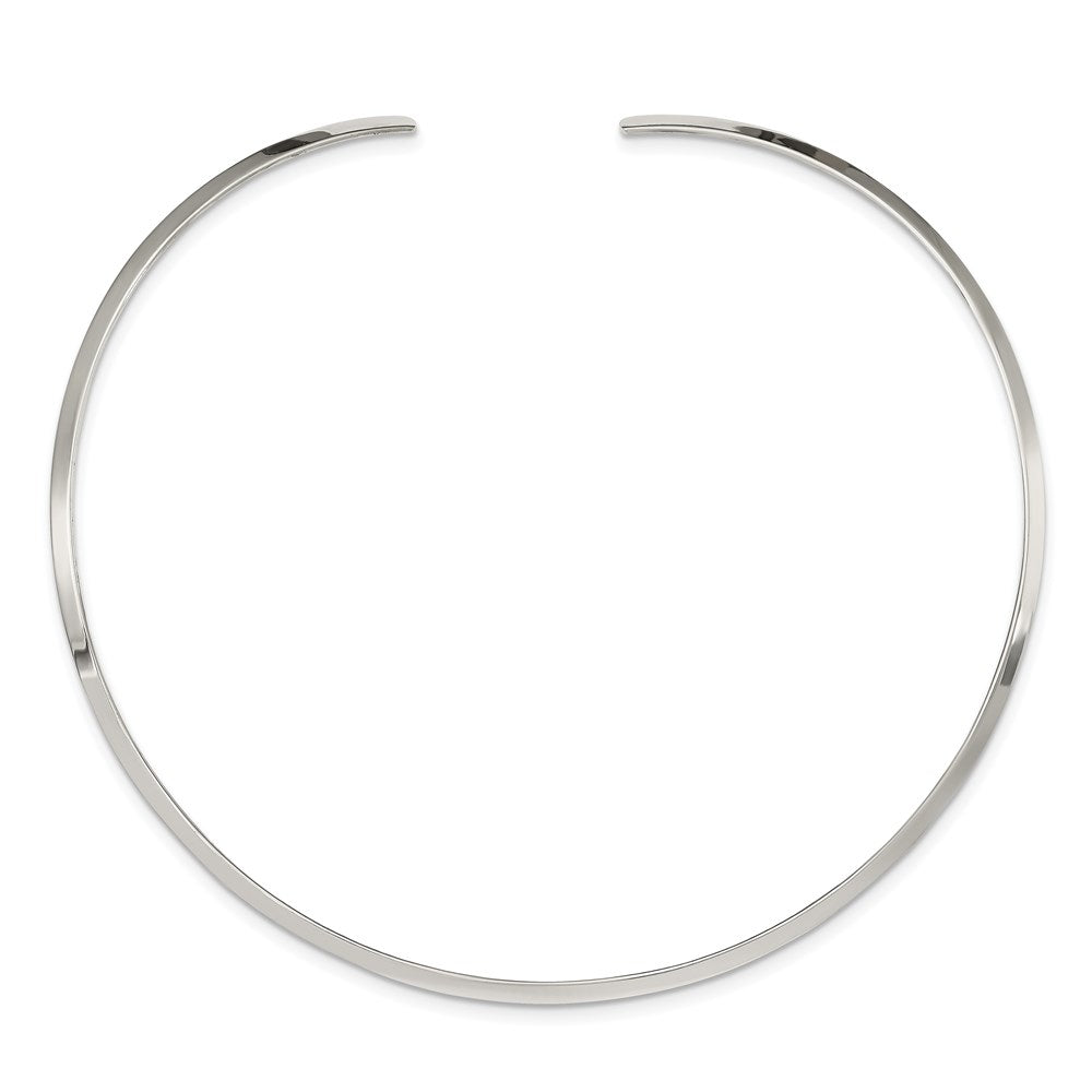 Sterling Silver Polished 3mm Neck Collar 14 Inches