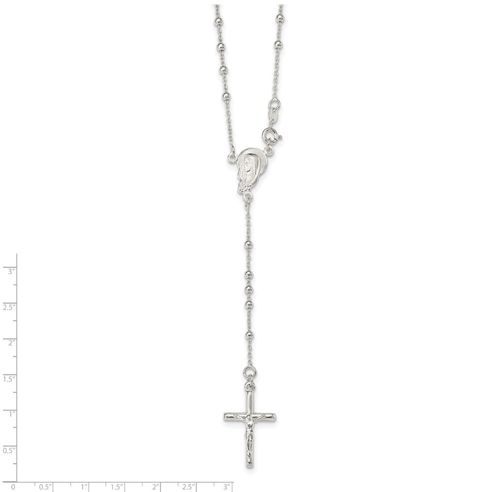 Sterling Silver Crucifix Necklace 24 Inches