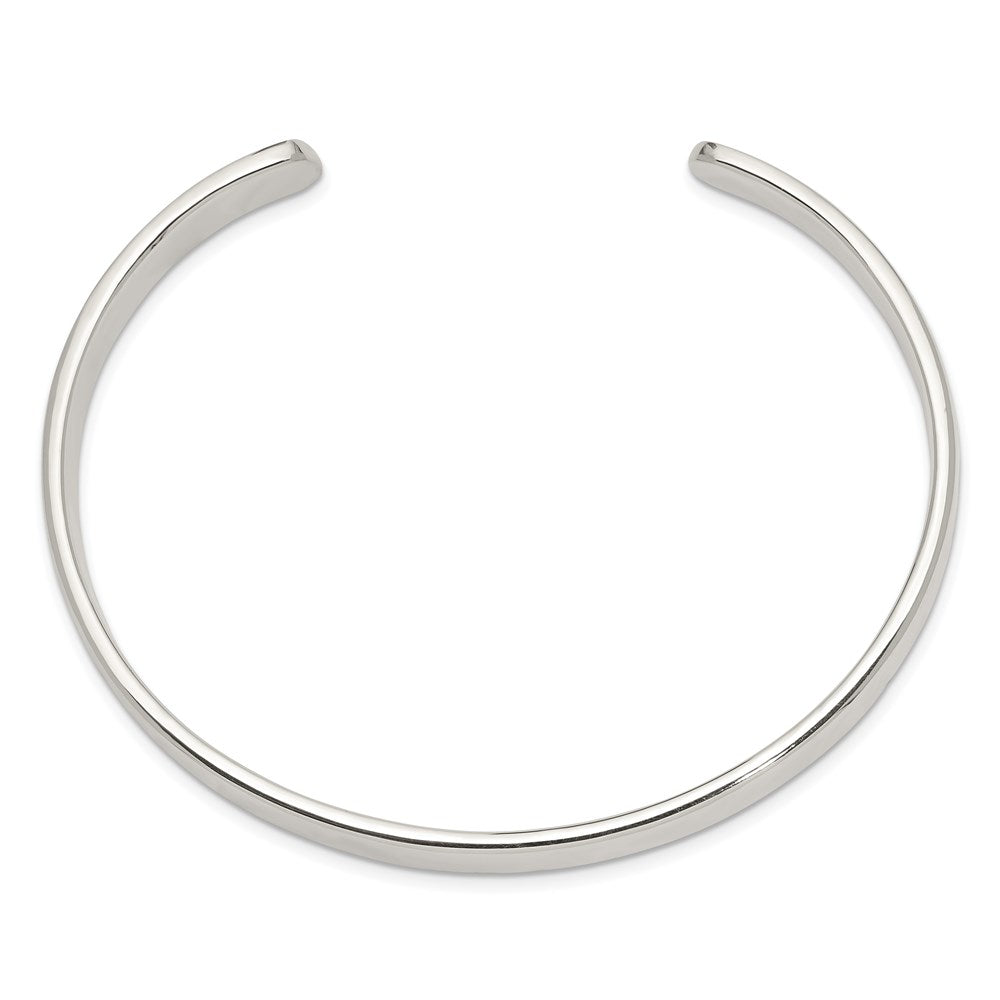 Sterling Silver 7mm Cuff Bangle 7.5 inches
