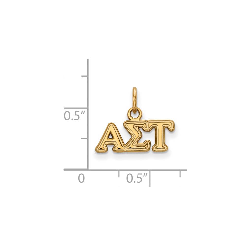 Logoart Sterling Silver Gp Alpha Sigma Tau Extra Small Pendant