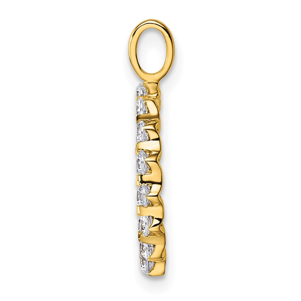 True Origin 14k 1/2 carat Lab Grown Diamond VS DEF Alphabet O Pendant