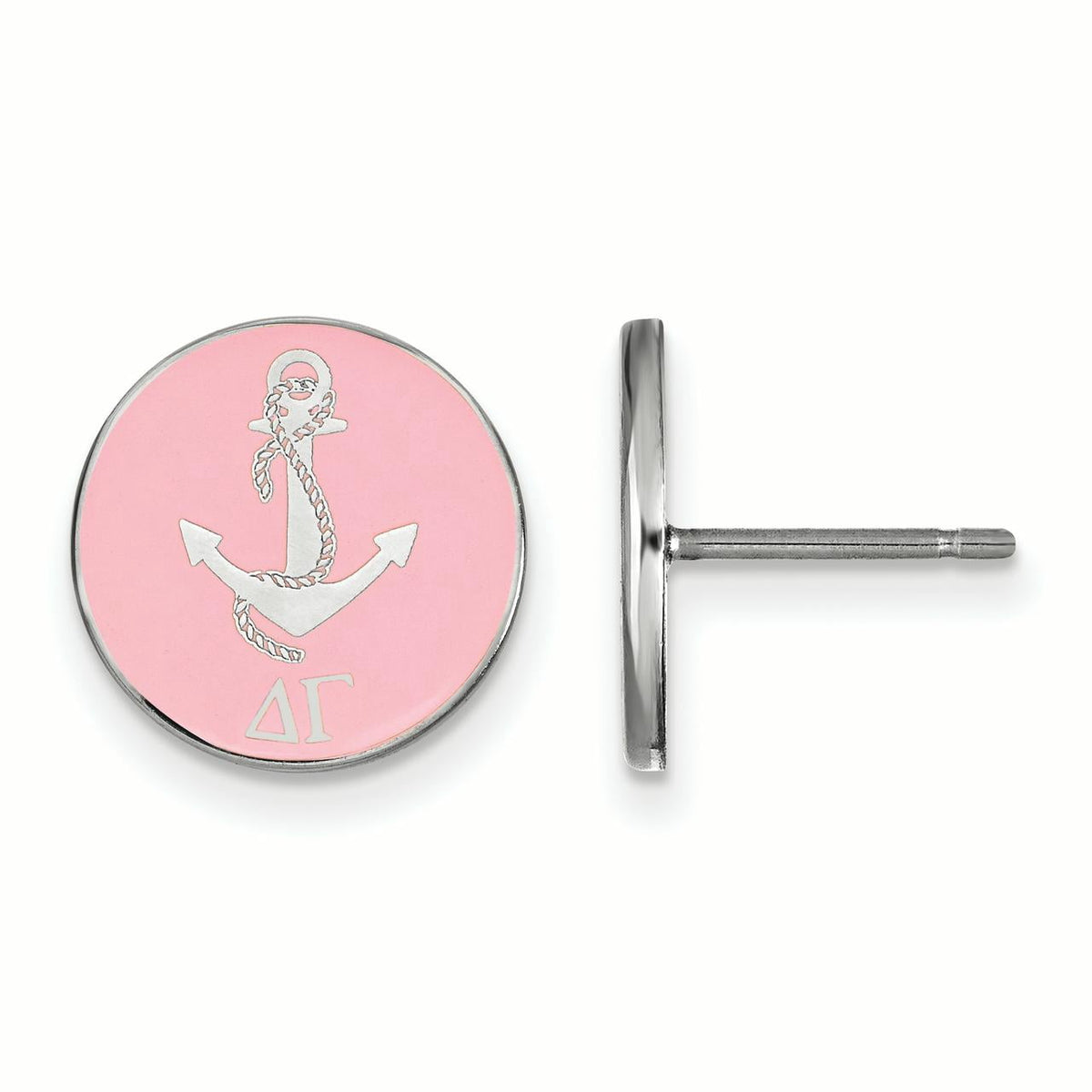 Sterling Silver Official Licensed Greek Sororities Delta Gamma (??) Enameled Post Earrings