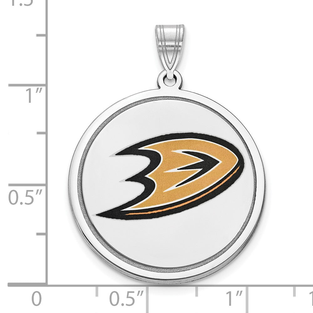 SS NHL LogoArt Anaheim Ducks Picture Jewelry Disc Pendant