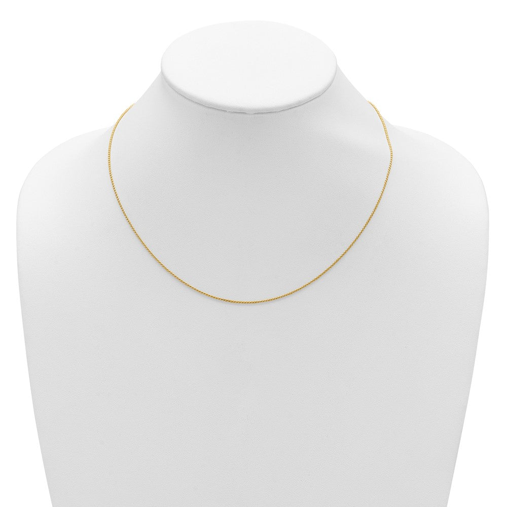 Sterling Silver Gold-plated 1mm Spiga 1in+1in Adjustable Chain